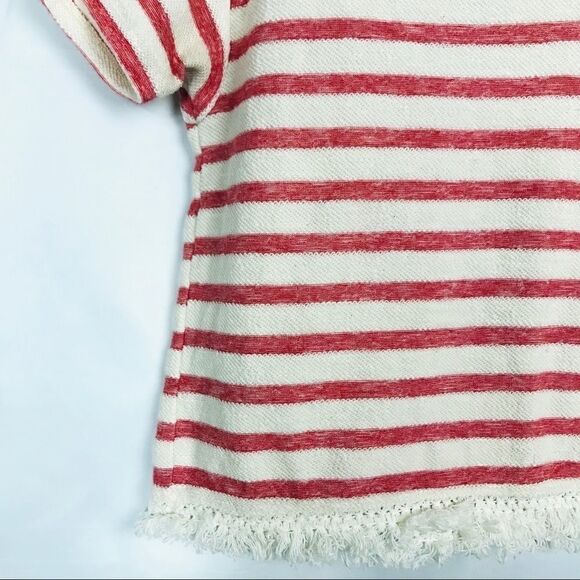 Forever 21 Short Sleeve Striped Boho Top Small - Picture 4 of 4